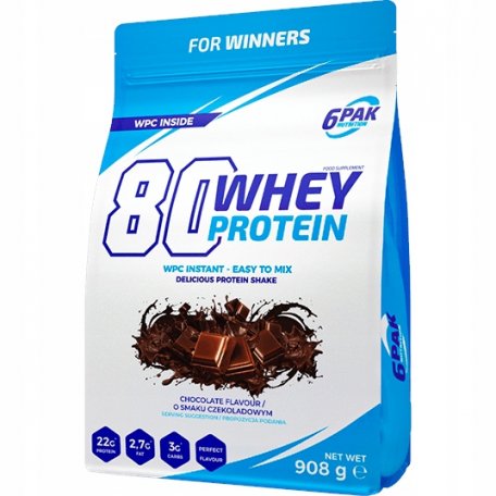 6 PAK 80 WHEY PROTEIN 908 g