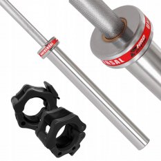 BELTOR GRYF PROSTY OLIMPIJSKI 220cm / 50mm + ZACISKI