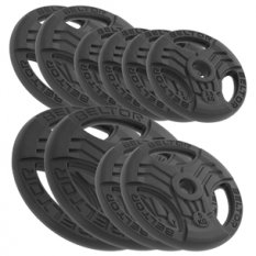 BELTOR ZESTAW 50KG OBCIĄŻENIE ŻELIWNE KIEROWNICA 26MM FASTGRIP