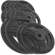 BELTOR ZESTAW 90KG OBCIĄŻENIE ŻELIWNE KIEROWNICA 29MM FASTGRIP