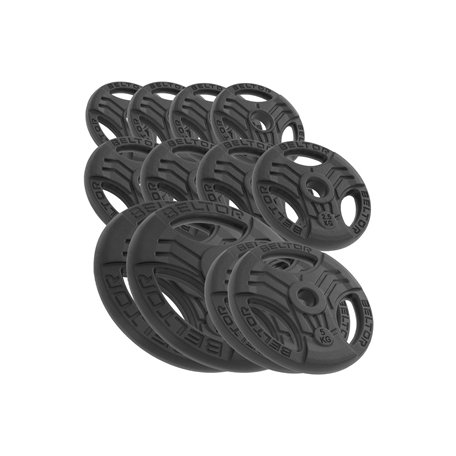 BELTOR ZESTAW 45KG OBCIĄŻENIE ŻELIWNE KIEROWNICA 31MM FASTGRIP
