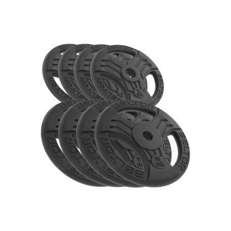 BELTOR ZESTAW 60KG OBCIĄŻENIE ŻELIWNE KIEROWNICA 31MM FASTGRIP