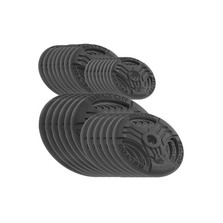 BELTOR ZESTAW 120KG OBCIĄŻENIE ŻELIWNE KIEROWNICA 31MM FASTGRIP