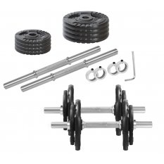 KAWMET HANTLE ŻELIWNE 2x10KG,gryfy+obciążenie zestaw 20kg