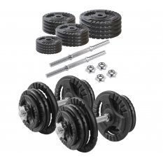 KAWMET HANTLE ŻELIWNE 2x25KG,gryfy+obciążenie zestaw 50kg