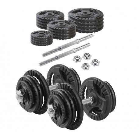 KAWMET HANTLE ŻELIWNE 2x25KG,gryfy+obciążenie zestaw 50kg