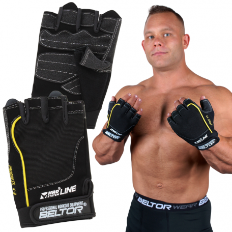 SKÓRZANE RĘKAWICZKI TRENINGOWE NA SIŁOWNIE BELTOR