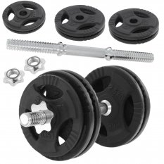 Hantla żeliwna regulowana 15kg + zaciski HRD