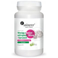 Aliness Ekstrakt z nasion ostropestu 190 mg + karczoch x 100 Vege caps
