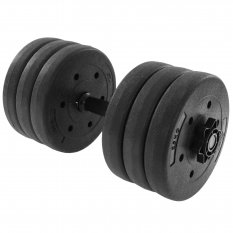 HRD Regulowana hantla bitumiczna 15,3KG + zaciski