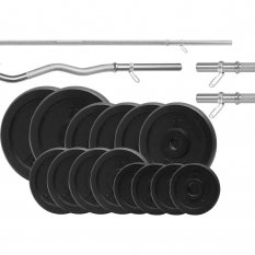 PF Zestaw 75kg obciążenie żeliwne 29mm 4 gryfy 28mm