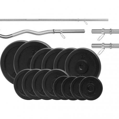 PF Zestaw 75kg obciążenie żeliwne 29mm 4 gryfy 28mm