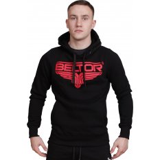 Beltor Bluza Męska z Kapturem Hoodie Red Logo Black