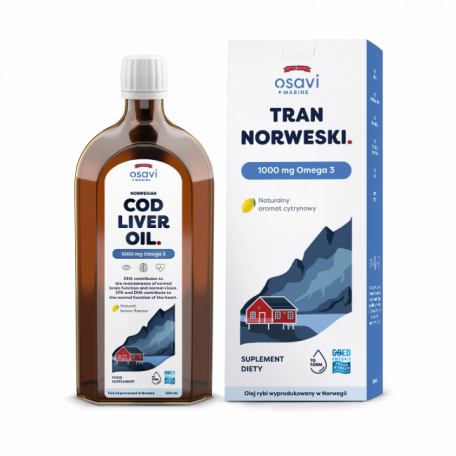 Osavi Tran Norweski, 1000mg Omega 3 (Cytryna) - 500 ml