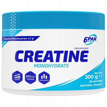 6 PAK CREATINE MONOHYDRATE 300g JAR