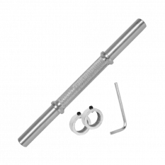 Gryf prosty gładki 35cm / 30mm + zaciski sztanga - Beltor