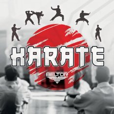Beltor Naklejka karate wlepka 8x8 cm