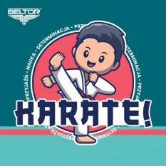 Beltor Naklejka karate wlepka 8x8 cm