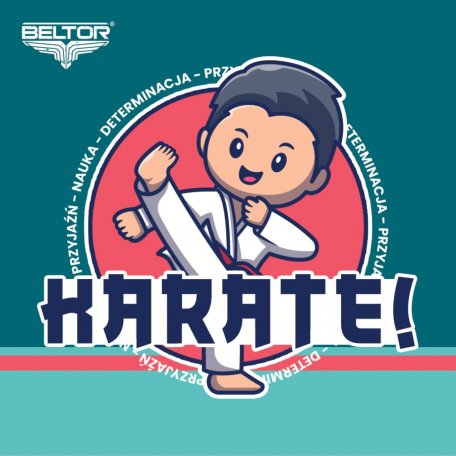 Beltor Naklejka karate wlepka 8x8 cm
