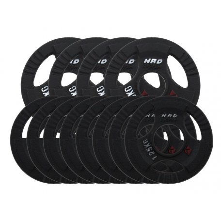 HRD Obciążenie żeliwne kierownica 51,5mm olimpijskie. Zestaw 20kg. (4x2,5, 8x1,25)