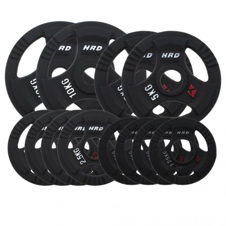 HRD Obciążenie żeliwne kierownica 51,5mm olimpijskie. Zestaw 45kg. (2x10, 2x5, 4x2,5, 4x1,25)