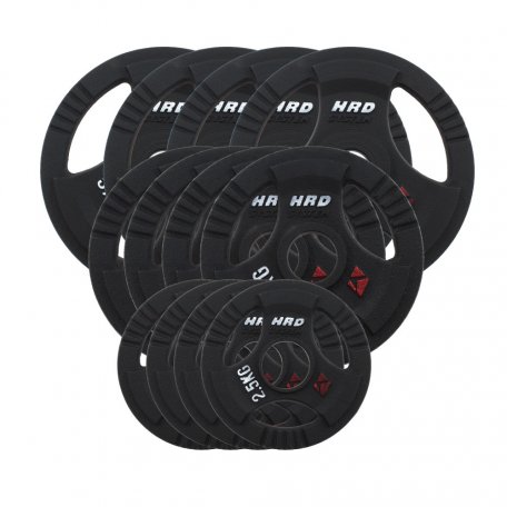 HRD Obciążenie żeliwne kierownica 51,5mm olimpijskie. Zestaw 70kg. (4x10, 4x5, 4x2,5)