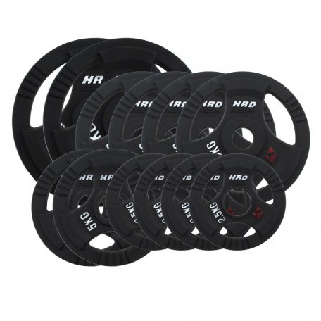HRD Obciążenie żeliwne kierownica 51,5mm olimpijskie. Zestaw 100kg. (2x20, 4x10, 2x5, 4x2,5)