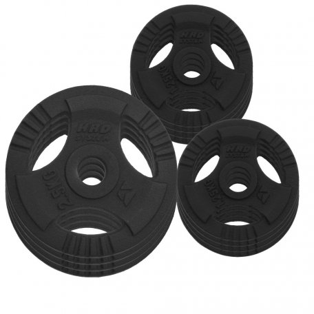 HRD Obciążenie żeliwne kierownica 29mm Zestaw 20kg (4x2,5, 8x1,25)