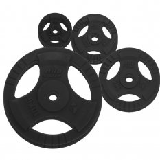 HRD Obciążenie żeliwne kierownica 29mm Zestaw 45kg (4x 1,25, 4x2,5, 2x5, 2x10)