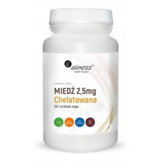 Aliness, Miedź chelatowana 2,5 mg x 100 Vege tabs.