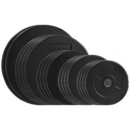 PF Zestaw 115kg (2x20, 4x10, 4x5, 4x 2,5, 4x 1,25) Obciążenie bitumiczne 29mm