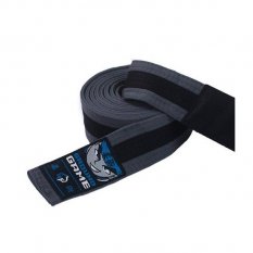 Ground Game Pas do BJJ dla dzieci Szary z czarną belką