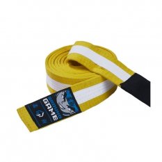 Ground Game Pas do BJJ dla dzieci Żółty z białą belką
