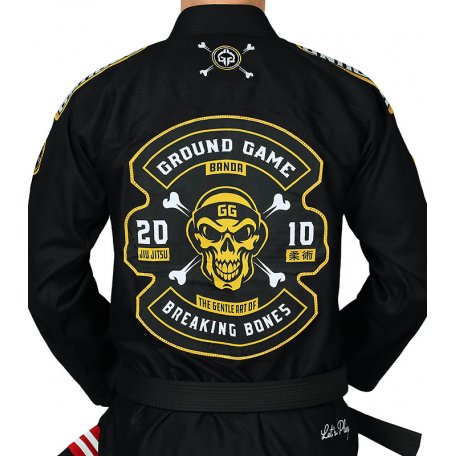 Ground Game GI do BJJ Biker Czarne