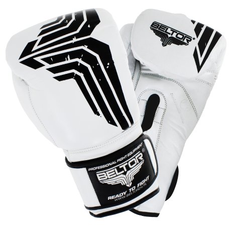 BELTOR RĘKAWICE BOKSERSKIE BOXING GLOVES STORM BIAŁE