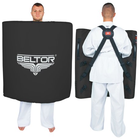 Beltor Tarcza profilowana na szelkach Duża Czarna TATSU 100cm