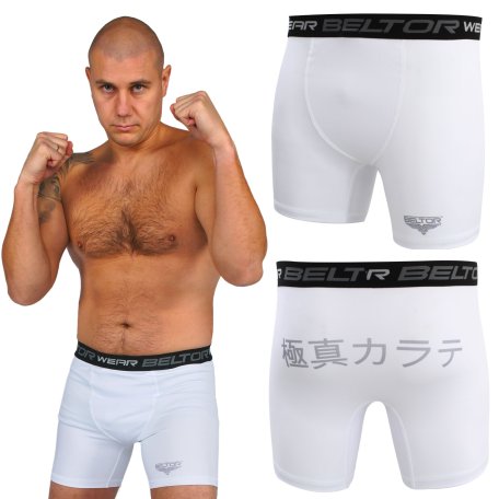 Beltor Spodenki męskie szorty białe karate
