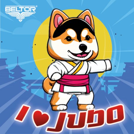 Naklejka I LOVE JUDO KIDS 02 Na zeszyt notes szafkę Wlepka 5x5cm