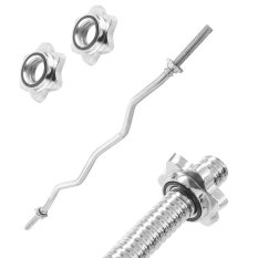 Platinum Fitness Gryf łamany 120 cm / 28 mm z zaciskami