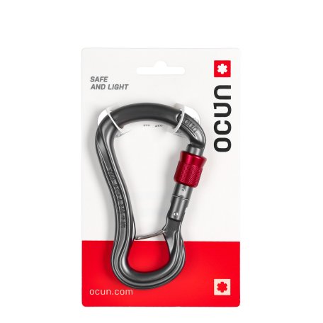 Karabinek Ocun CONDOR HMS SCREW anthracite/red