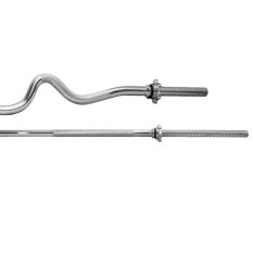 Platinum Fitness Zestaw gryfów gwintowanych 25mm zaciski Gryf Mocno Łamany Prosty