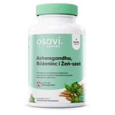 Osavi Ashwagandha + Różeniec i Żeń-szeń - 120 vegan capsules