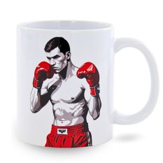 Kubek Boxing team Boks Logo Bialy