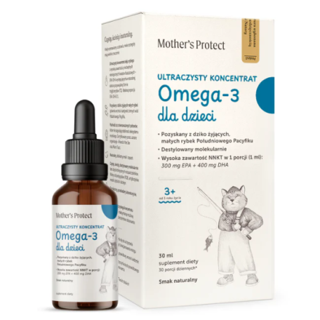 MOTHER'S PROTECT OMEGA 3 DLA DZIECI Ultraczyste Kwasy tłuszczowe 30 ML