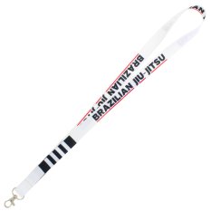 Beltor Smycz z karabińczykiem do kluczy Na szyję Brelok BJJ Biała