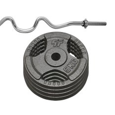 Platinum Fitness Zestaw 27KG Obciążenie Żeliwne 29mm + Gryf 28mm