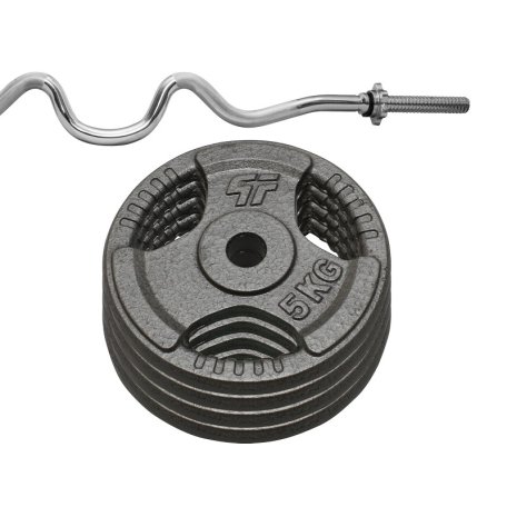 Platinum Fitness Zestaw 27KG Obciążenie Żeliwne 29mm + Gryf 28mm