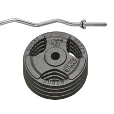 Platinum Fitness Zestaw 27KG Obciążenie Żeliwne 29mm + Gryf 28mm