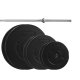 Zestaw 80kg Obciążenie bitumiczne + gryf prosty 180cm