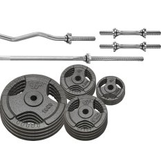 Platinum Fitness Zestaw 96KG Obciążenie Żeliwne 29mm + 4 Gryfy 28mm